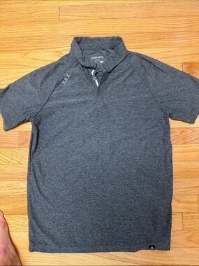 Bauer Men's Charcoal Heather Short-Sleeve Polo